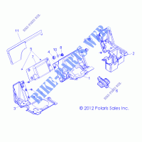 SEAT DIVIDER   Z14JT9EFX (49RGRSEATDVD13RZRXP900I) for Polaris RZR 900 INTL 2014