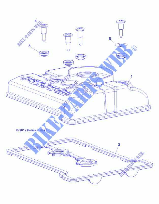 ENGINE, VALVE COVER   Z14JT9EFX (49RGRVALVE13RZRXP4I) for Polaris RZR 900 INTL 2014