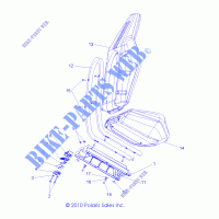 SEAT ASM.   Z14VE76AD/7EAL/7EAW/EAU (49RGRSEAT11RZR) for Polaris RZR S 800 / EPS / LE / FOX 2014