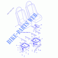 SEAT ASM. AND SLIDER   Z14VE7EAJ (49RGRSEAT14RZR800) for Polaris RZR S 800 / EPS / LE / FOX 2014