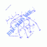 CHASSIS, CAB FRAME   Z146T1EAM/EAW (49RGRCAB1410004) for Polaris RZR XP 4 1000 EPS 2014