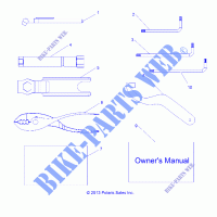 OWNERS MANUAL AND TOOL KIT    Z146T1EAM/EAW (49RGRTOOL14RZR1000) for Polaris RZR XP 4 1000 EPS 2014