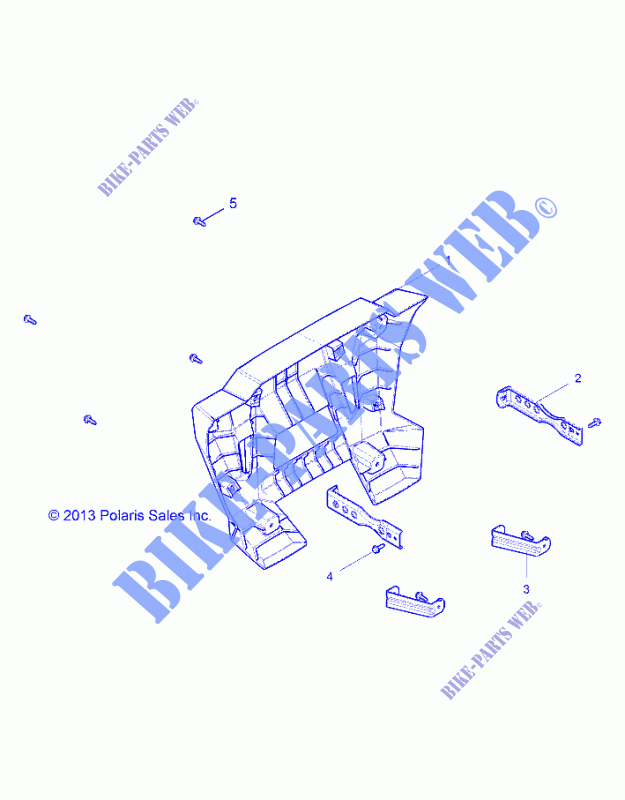 REAR BUMPER   Z146T1EAM/EAW (49RGRBUMPERRR14RZR1000) for Polaris RZR XP 4 1000 EPS 2014