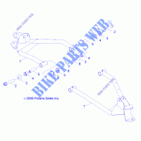 FRONT WISHBONES   R13VA17AA/AB (49RGRAARM09RZR170) for Polaris RZR 170 2013
