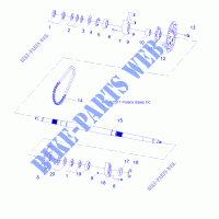 WHEELS, REAR AXLE   R13VA17AA/AB (49RGRAXLE12RZR170) for Polaris RZR 170 2013