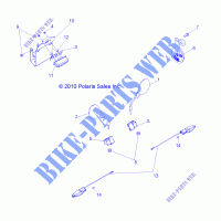 TURN SIGNALS, HORN and MIRRORS   R13VE76FX/FI (49RGRTURNSIG11RZRI) for Polaris RZR S 800 EFI INTL/ISRAEL 2013