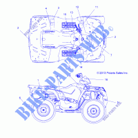 DECALS   A14MH57TD (49ATVDECALSS14SP570) for Polaris SPORTSMAN 570 EFI HD 2014