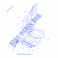 SEAT ASM.   R13JT87AD/AL/9EAK/EAL/EAO/EAT/EAW/EAP (49RGRSEAT11RZR) for Polaris RZR XP 900 EFI 2013