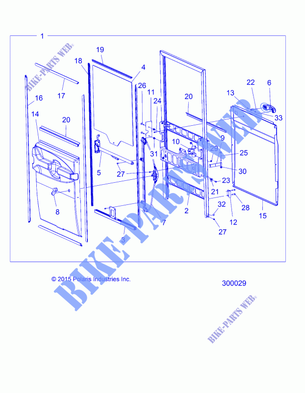 DOORS, REAR   L16G4/6  for Polaris e2 - e4 - e6 - eL XD 2016