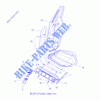 SEAT ASM.   R12XE76AD/7EAB/EAO (49RGRSEAT11RZR) for Polaris RZR 4 800 EFI 2012