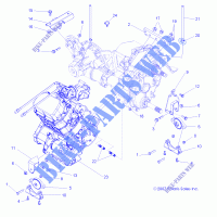 TRANSMISSION MOUNTING   R12XE76AD/7EAB/EAO (49RGRENGINEMTG10RZRS4) for Polaris RZR 4 800 EFI 2012