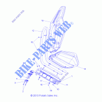 SEAT ASM.   R12XE7EFX (49RGRSEAT11RZR) for Polaris RZR 4 800 EFI EPS INTL 2012