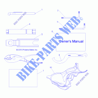REFERENCES, TOOL KIT  AND OWNERS MANUAL   R12XT87AA/9EAS (49RGRTOOL11RZR875) for Polaris RZR 4 XP 900 2012