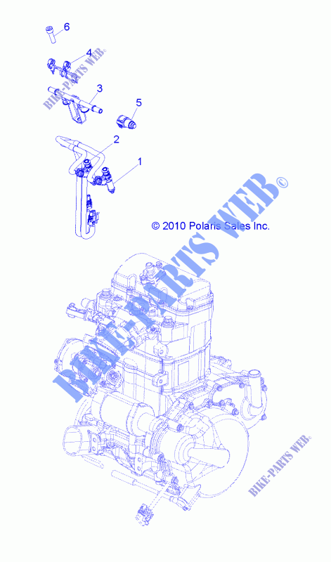 ENGINE, FUEL INJECTOR   R12VE76AB/AD/AE/AJ/AO (49RGRFUELINJECT11RZRS) for Polaris RZR S 800 EFI 2012