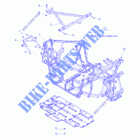 CHASSIS, MAIN FRAME AND SKID PLATE   R12VE76FX/FI (49RGRFRAME09RZR) for Polaris RZR S INTL/ISRAEL 2012