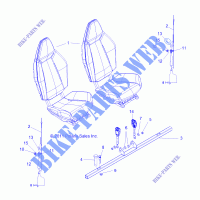 SEAT MOUNTING AND BELTS   R12JT87AB/AD/AS/AW/9EAW (49RGRSEATMTG12RZRXP) for Polaris RZR XP 900 EFI 2012