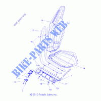 SEAT ASM.   R11XH76AW/AZ/XY76AA (49RGRSEAT11RZR) for Polaris RZR 4/EPS RGE 2011