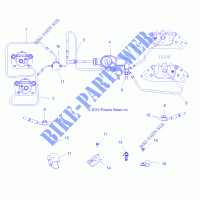 BRAKE LINES AND MASTER CYLINDER   R11JH87AA/AD (49RGRBRAKELINES11RZR875) for Polaris RZR XP 900 2011