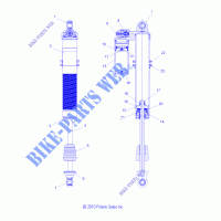 FRONT SUSPENSION SHOCK (7043597)   R11JH87AA/AD (49RGRSHOCKRR7043595) for Polaris RZR XP 900 2011