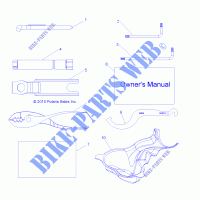 REFERENCES, TOOL KIT  AND OWNERS MANUAL   R11JH87AA/AD (49RGRTOOL11RZR875) for Polaris RZR XP 900 2011
