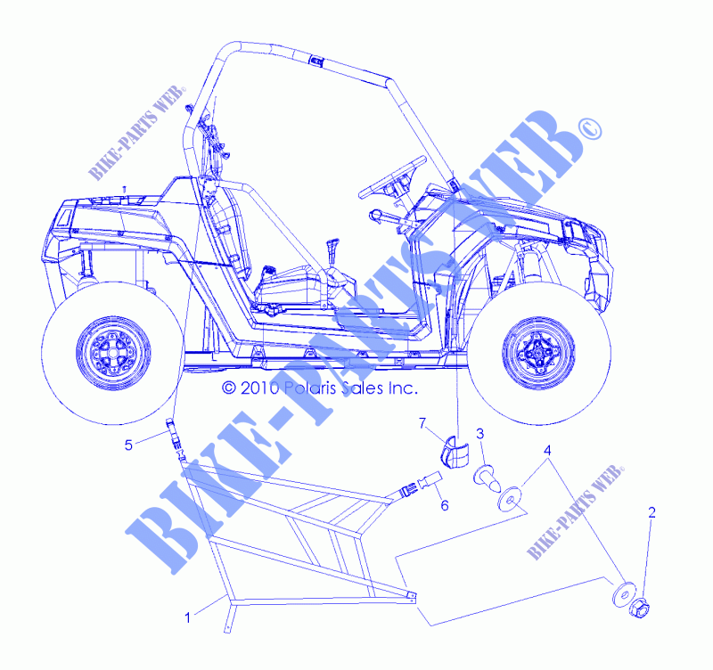 SIDE NETS   R11JH87AA/AD (49RGRNETS11RZR875) for Polaris RZR XP 900 2011