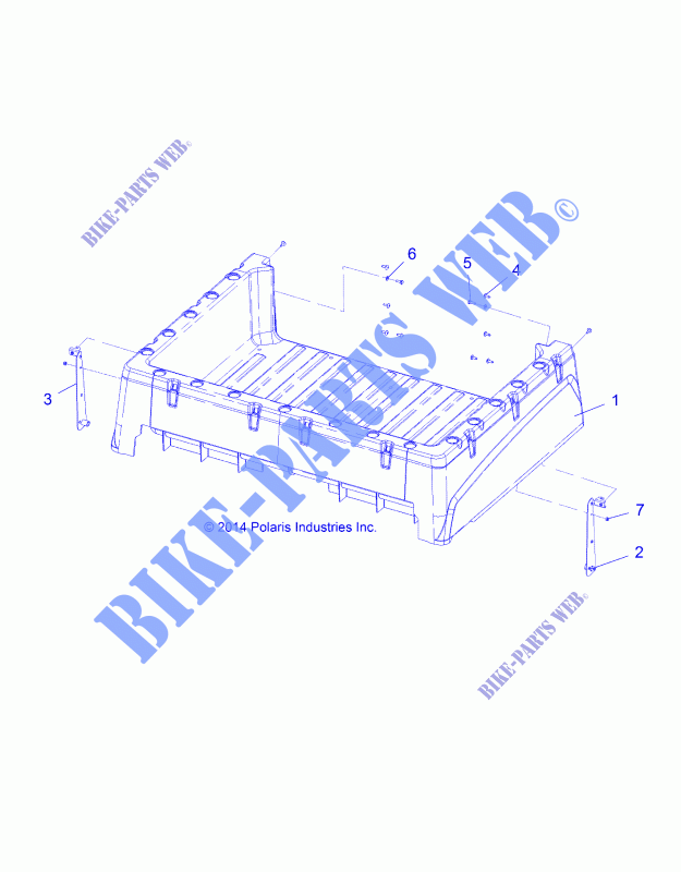 BED BOX   R17RMAE4G8/G9/N8/MAI4G8 (49RGRBOX15EV) for Polaris RANGER EV 2019