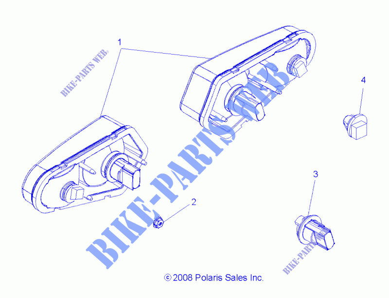 TAIL LAMPS   A14MH57FA/FJ (49ATVTAILLAMPS08SP800EFI) for Polaris SPORTSMAN 570 FOREST 2014