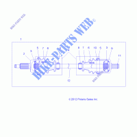 DRIVE TRAIN, FRONT HALF SHAFT   R16RTA57A1/A4/A9/B1/B4/B9/EAP/EBP (49RGRSHAFTDRV13900XP) for Polaris RANGER XP 570 FULL SIZE  2016