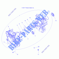 CRANKCASE   R16RCA57A1/A4/B1/B4 (49RGRCRANKCASE12RZR570) for Polaris RANGER 570 FULL SIZE 2016