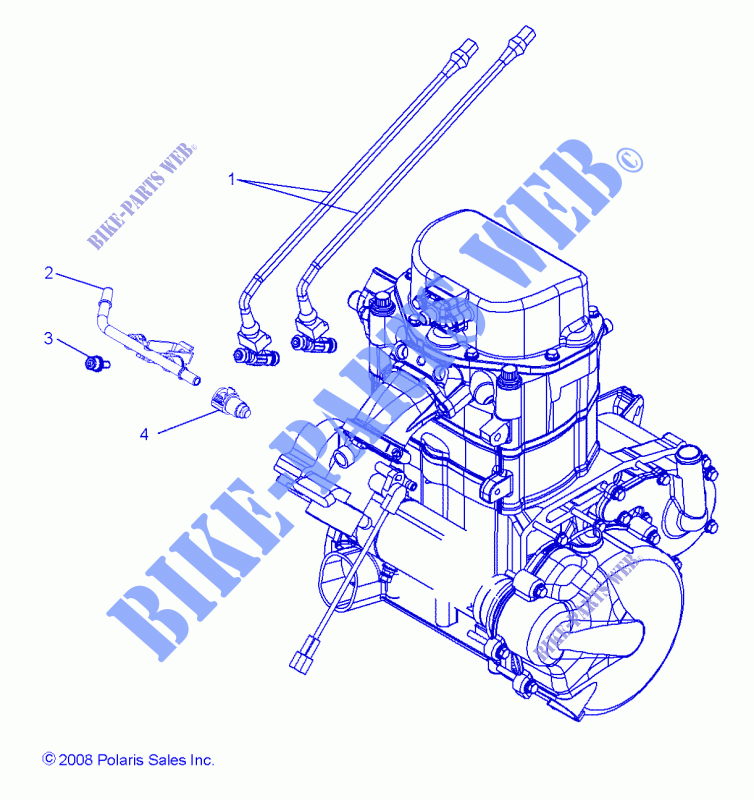 ENGINE, FUEL INJECTOR   R10XH76AA (49RGRFUELINJECT097004X4) for Polaris RZR 4 800 EFI 2010