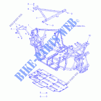 CHASSIS, MAIN FRAME AND SKID PLATE   R09VH76 ALL OPTIONS (49RGRFRAME09RZR) for Polaris RZR 800 EFI ALL OPTIONS 2009
