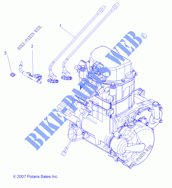 ENGINE, FUEL INJECTOR   R08VH76AD/AG (49ATVFUELINJECT08VISTA) for Polaris RZR 800 EFI 2008
