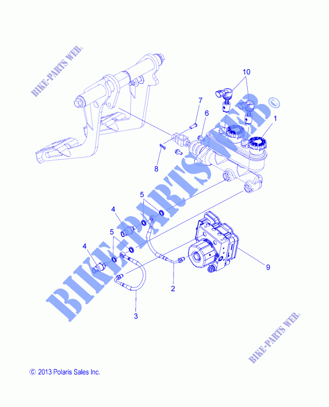BRAKES, MASTER CYLINDER AND ABS MODULE   T15AAS/AAP ALL OPTIONS (49SLINGSHOTBRAKEMC14SLING) for Polaris SLINGSHOT - SL - SL LE 2015