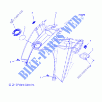 MIDDLE FAIRING   S16CR5BSA/BSL (49SNOWCONSOLE14550) for Polaris INDY 2016