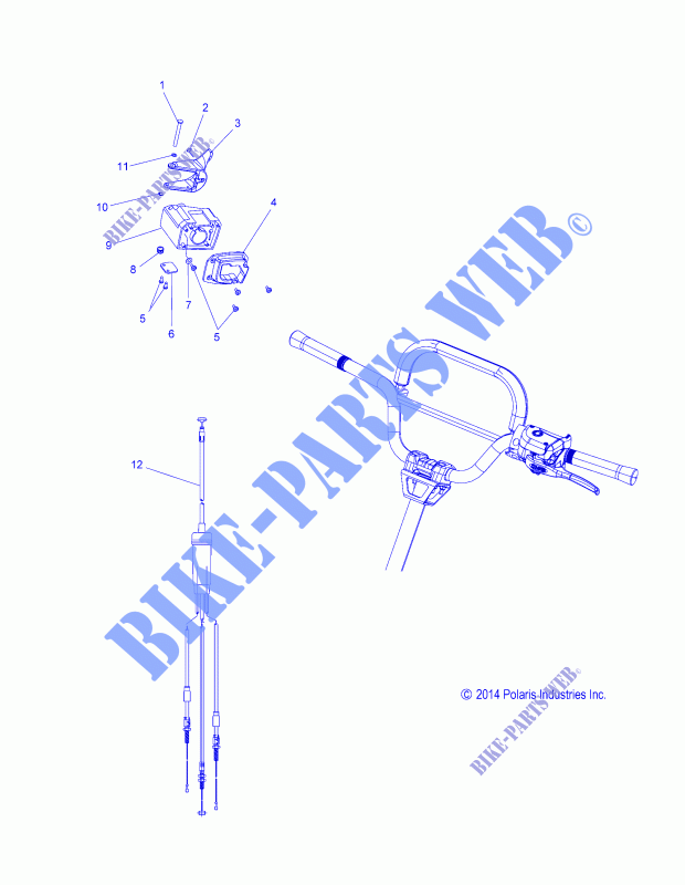 ENGINE, THROTTLE   CONTROL ASM.   S16CU5BSL/BEL (49SNOWTHROTTLE  15550VOY) for Polaris INDY 2016