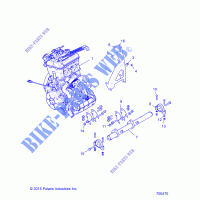 ENGINE, MOUNTING   Z16VFE92AE/AH/AS/AW (700470) for Polaris RZR XP 4 TURBO  2016