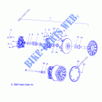 DRIVE TRAIN, CLUTCH, PRIMARY   S16CB6/CP6 ALL OPTIONS (49SNOWDRIVECLUTCH09600TRG) for Polaris INDY 2016