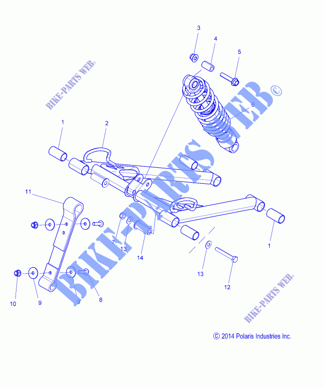 FRONT TORQUE ARM   S16DF8 ALL OPTIONS (49SNOWFTA15PROS) for Polaris RUSH 2016