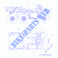 DECALS   A14CF76FA (49ATVDECALSS12SP8006X6F) for Polaris SPORTSMAN 800 EFI 6X6 FOREST 2014