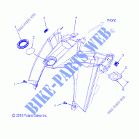 MIDDLE FAIRING   S15CR5BSA/BSL (49SNOWCONSOLE14550) for Polaris INDY 2015