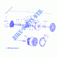 DRIVE TRAIN, CLUTCH, PRIMARY   S15CL6/CW6 ALL OPTIONS (49SNOWDRIVECLUTCH09600TRG) for Polaris ASSAULT 2015