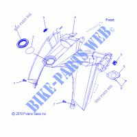 MIDDLE FAIRING   S14CR5BSA/BSL (49SNOWCONSOLE14550) for Polaris INDY 2014