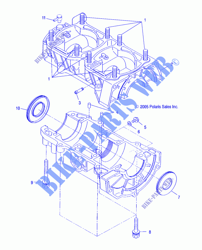CRANKCASE   S14CR5BSA/BSL (4997239723C10) for Polaris INDY 2014