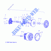 DRIVE TRAIN, CLUTCH, PRIMARY   S14CB6/CP6 ALL OPTIONS (49SNOWDRIVECLUTCH09600TRG) for Polaris INDY 2014