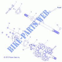 DRIVE TRAIN, JACKSHAFT AND DRIVE SHAFT   S14CB6/CP6 ALL OPTIONS (49SNOWDRIVETRAIN13INDY) for Polaris INDY 2014