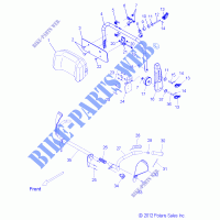 BACKREST   GRABHANDLE, PASSENGER   S14PT6HSL/HEL (49SNOWBACKREST13600IQLXT) for Polaris IQ LXT 2014