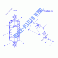 FRONT TRACK SHOCK (7043328)   S14PT6HSL/HEL (49SNOWSHOCKFRONT7043328) for Polaris IQ LXT 2014