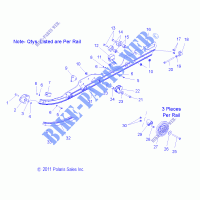 SUSPENSION, RAIL MOUNTING   S14PT6HSL/HEL (49SNOWSUSPRAIL12600) for Polaris IQ LXT 2014