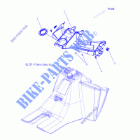 MIDDLE FAIRING   S14BR8GSA/GSL (49SNOWCONSOLE12800SB) for Polaris SWITCHBACK 2014