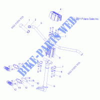 UPPER STEERING   HANDLEBAR ASM.   S14BR8GSA/GSL (49SNOWHANDLEBAR13SB) for Polaris SWITCHBACK 2014